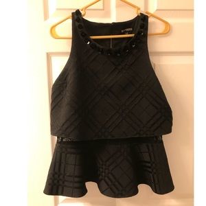 Express black peplum top